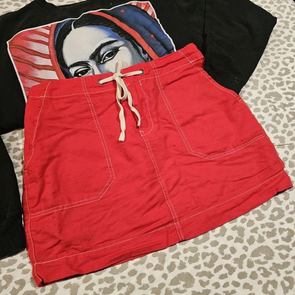 Y2K Contrast Stitch Utility Cargo Mini Skirt, Sanctuary, Size L